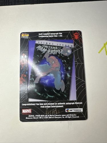 Spider-Man FilmCardz Artbox 2002 Auto Autograph Card Scott Campbell #02/150 Rare - Picture 7 of 11