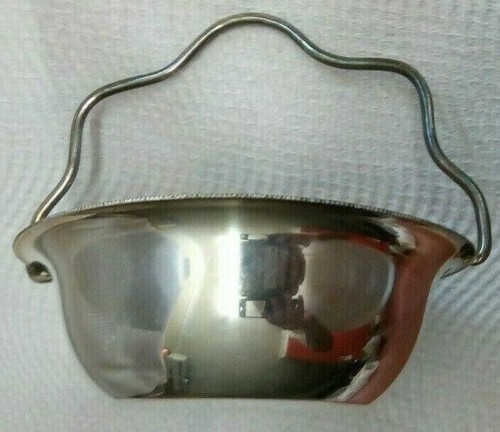 A1 Silver Plated Handled Dish 11cm Good Condition - Picture 3 of 4