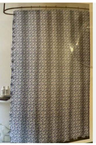 William Morris & Co ~Cortina de Ducha~ROSEHIP~Azul y Blanco~72x72~NUEVO CON ETIQUETAS~100% Algodón~ - Imagen 6 de 6