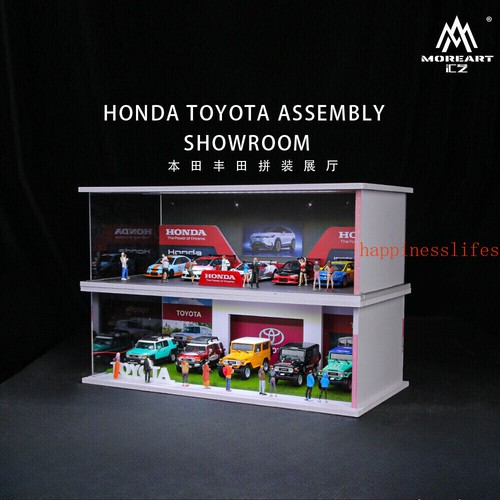 Diorama 1/64 Car Garage Model LED Lighting City Parking Lot Scene Display Model - Picture 3 of 46