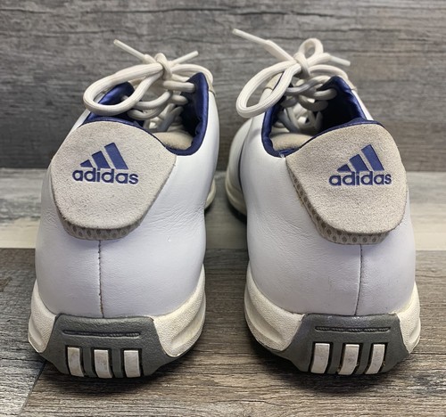 Adidas Men's Golf Shoes Z Traxion EVG-791003 Soft Spikes White/Blue - Size 5 - Picture 5 of 8