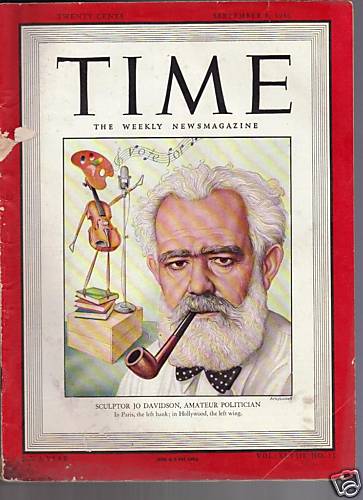 Time Magazine Sculptor Jo Davidson, Amateur Politician - Bild 1 von 1