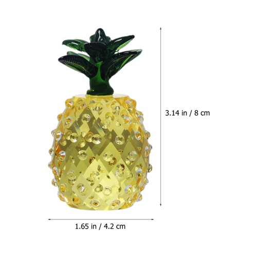 Crystal Pineapple Decoration Artificial Office Ornaments Home Figurine - Picture 5 of 12