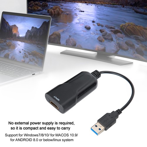 Video Acquisition Card To USB Video Record Adapter Box 1080P For W FY - Afbeelding 13 van 17