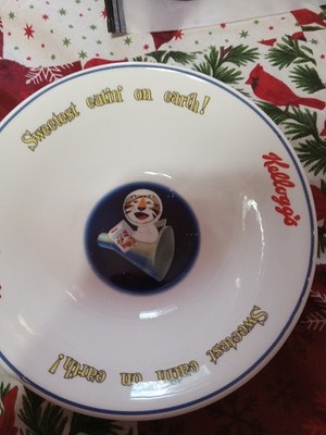 3  Kellogg's Frosted Flakes ''Tony The Tiger'' 2006 Ceramic Cereal Bowls vintage