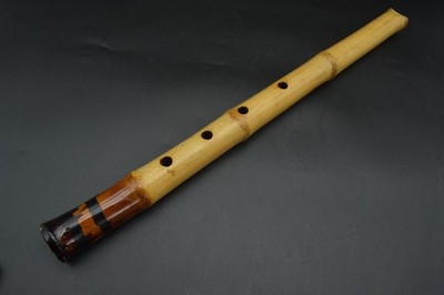 Japanese antique Vintage Shakuhachi Flute Instrument length 54.5cm Bamboo Japan