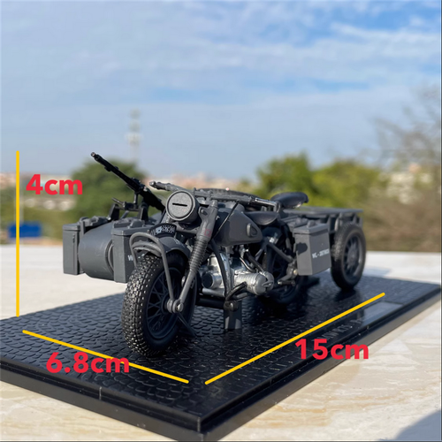 1/24 Plastic German WWII R75 Panzerfaust 30 Motorcycle Model Souvenir Display - Picture 8 of 12