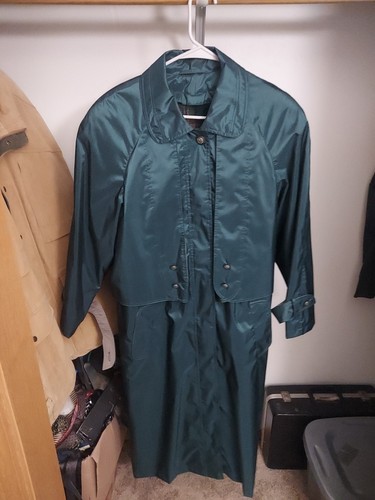 British Mist Women's Green Trench Coat Size 14 - Picture 1 of 4