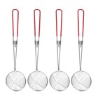  4pcs Wire Skimmer Spoon For Frying Stainless Steel Strainer With Handle Mesh