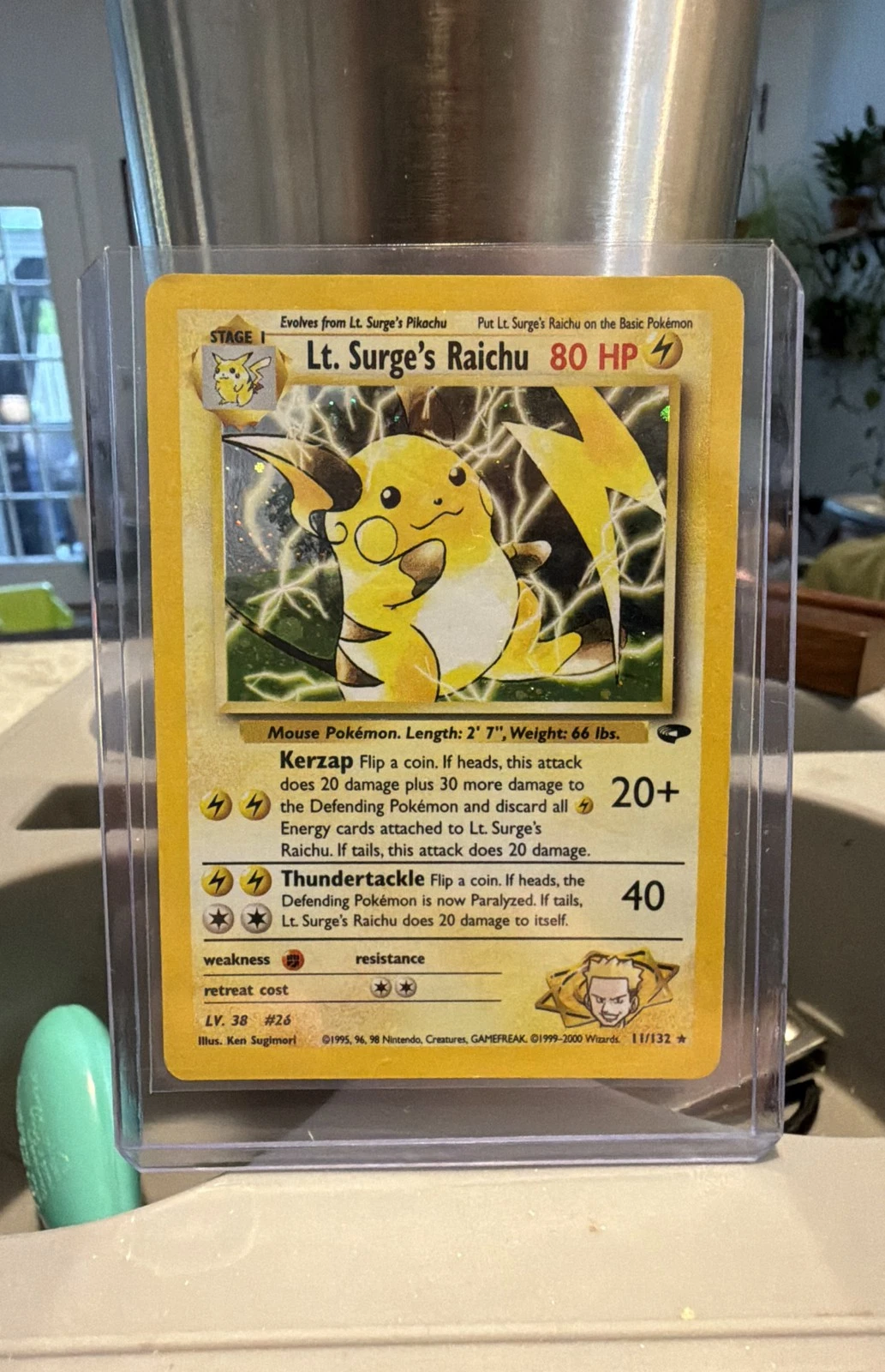 Lt. Surge's Raichu 11/132 Gym Challenge Holo