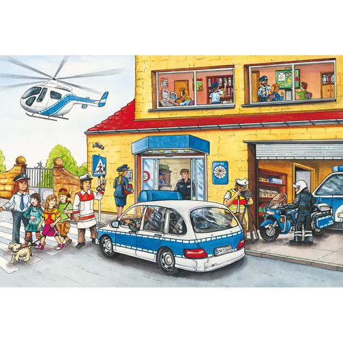 Schmidt Spiele Kinderpuzzle Feuerwehr und Polizei, 3x24 Teile - Bild 2 von 4
