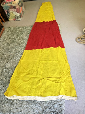 Vintage Signal Marine Flagge 9 Fuß Schiff maritim Baumwolle Leinen maritim #0 (Null)