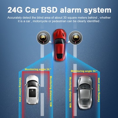 Car BSD Blind Spot Monitoring Radar 24GHz Radar Lane Change Assist System Kit