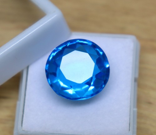 Real Blue Sapphire Loose Round Cut 5.4ct Certified Kashmir Sapphire Faceted Gem - Picture 2 of 10