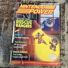 Nintendo Power Magazine July/August 1990 Chip ‘N Dale Rescue Rangers With Poster