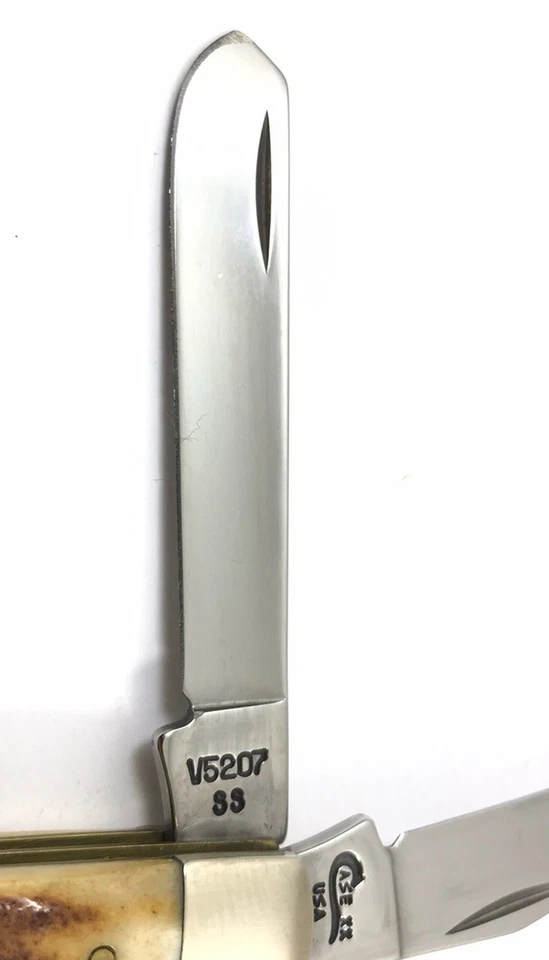 Case XX USA 1999 Mini Trapper Stag Handle Pocket Knife V5207 SS 3094-PX - Image 4 of 4