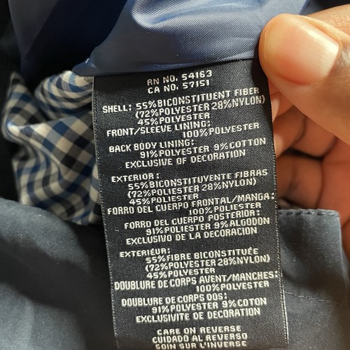 Tommy Hilfiger Bi Swing Jacket Mens Large Navy Blue Harrington Windbreaker NWOT - Picture 6 of 9