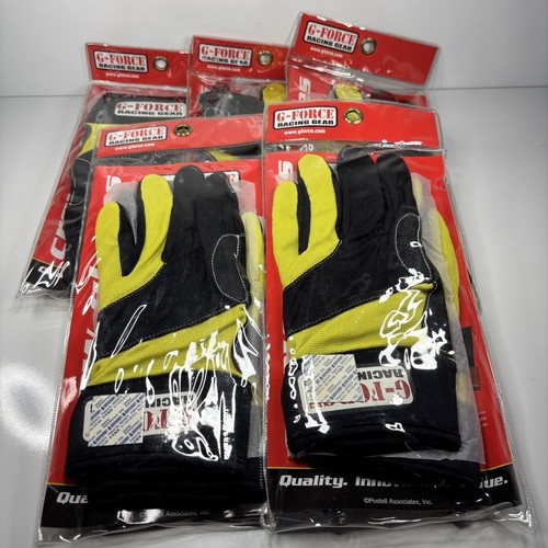 5 Pair G-Force Mechanic Style Crew Gloves 4250XLGYL Racing Gear/ Crew Glove - Picture 22 of 22