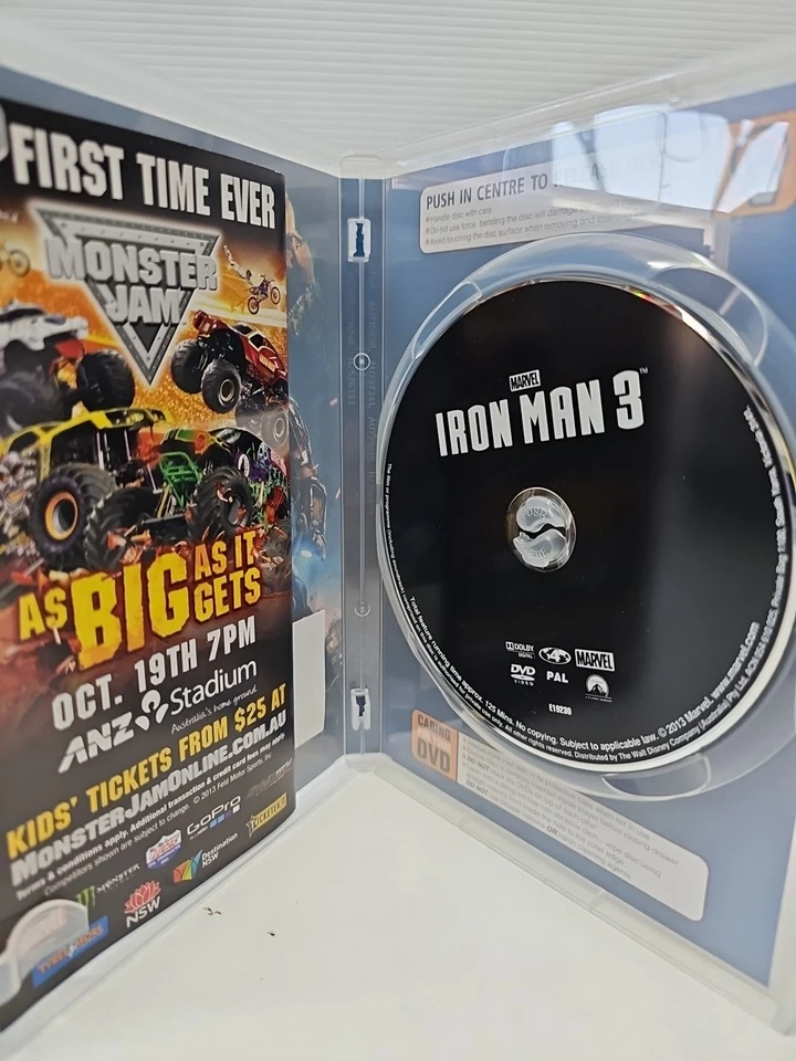 Iron Man 3 (DVD, R4, 2013) Free & Fast Post - image 3 of 3