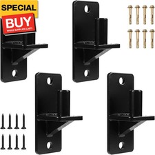 Wall Mount Gate Hinges, Black Farm Gate Hinge, 4 Pack Chain Link Fence Gate Hing
