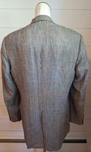 Polo Ralph Lauren Blue Label Wool/Cashmere 2 Button Blazer 42L Made USA Mettlers - Picture 3 of 17