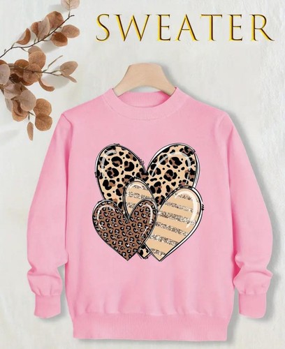 Sudadera informal de manga larga redonda con estampado triple y corazón para mujer talla grande 8-22 - Imagen 8 de 8