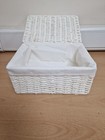 Paper Rope Woven Storage Xmas Hamper Basket Box with White Cloth Lining