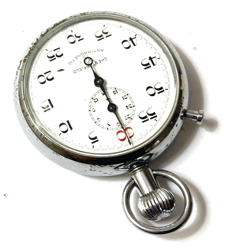 1960's Chesterfield Made In Switzerland Stopwatch With Box Original+Used As-Is! - Picture 6 of 13