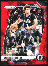 Cameron Johnson 2024-25 Panini Prizm Red Ice Prizm Brooklyn Nets Card No. 202