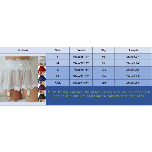Mini jupe sexy femme taille haute dentelle bandage jarretière réglable robe courte - Photo 18/28