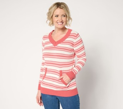 Gloria Vanderbilt Women's Top Sweater Sz XL Denim & Co. Archives Pink A677648