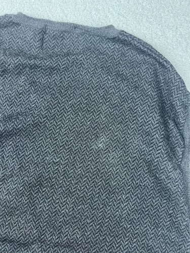 Eddie Bauer Pullover Weste Herren 2XL grau Merinowolle Fischgrät Pulli klassisch - Bild 9 von 9