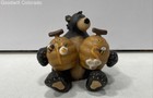 Black Bear Beehive Salt & Pepper Shaker 3pc Set