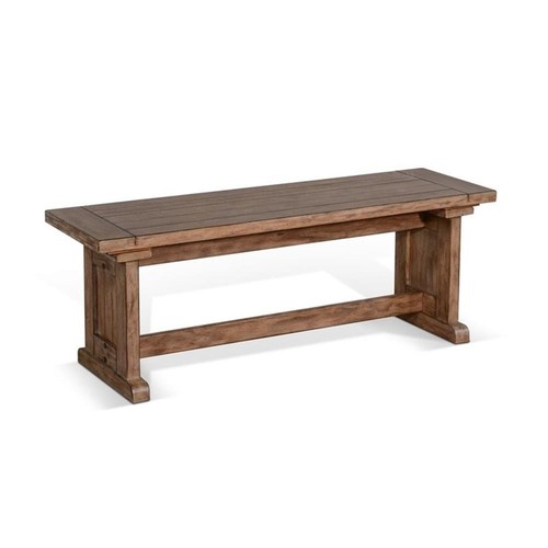 Pemberly Row Farmhouse Wood Breakfast Nook Set in Taupe Brown - Picture 5 of 11