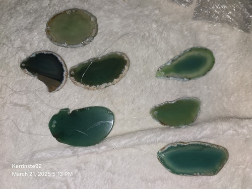 Agate Wind Chime Unique and Beautiful Slices for Home or Garden Decor Green - Picture 24 of 24