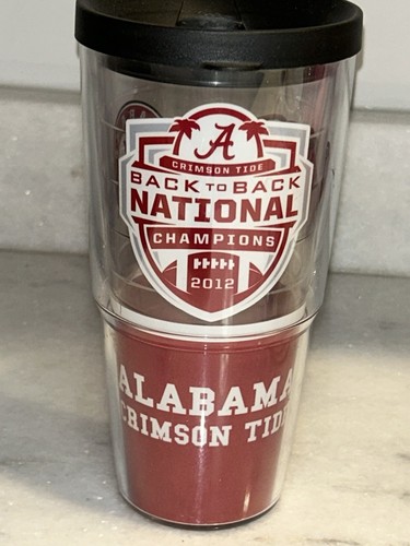 TERVIS ALABAMA CRIMSON TIDE TRAVEL CUP BACK TO BACK NATIONAL CHAMPIONS
