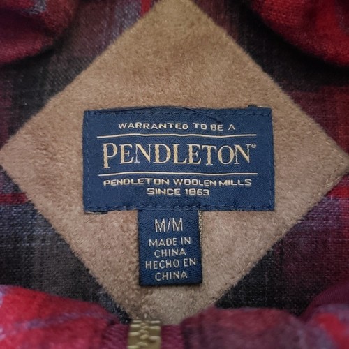 Pendleton Fleece Jacket Womens M Burgundy Fuzzy Full Zip Warm Soft Outdoor - Picture 3 of 10