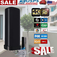 6000 Mile Outdoor TV Antenna Digital HDTV 4K Amplified 360  UHF VHF Long Range  