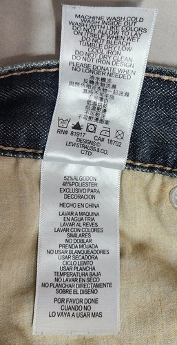 Levis 511 Slim 14 Regular 27 X 27 Youth Size Denim Jeans - Picture 6 of 11