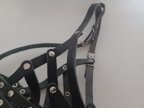 Cesta de cuero real segura bozal para perro 13"- 4" hocico Rottweiler Golden Retriever - Imagen 6 de 20