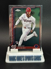 James Wood Rookie Card 2025 Topps Chrome #132 (RC) Washington Nationals