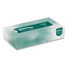 Kleenex 21601BX 2-Ply Flat Box Naturals Facial Tissue - White (125Sheet/Box) New