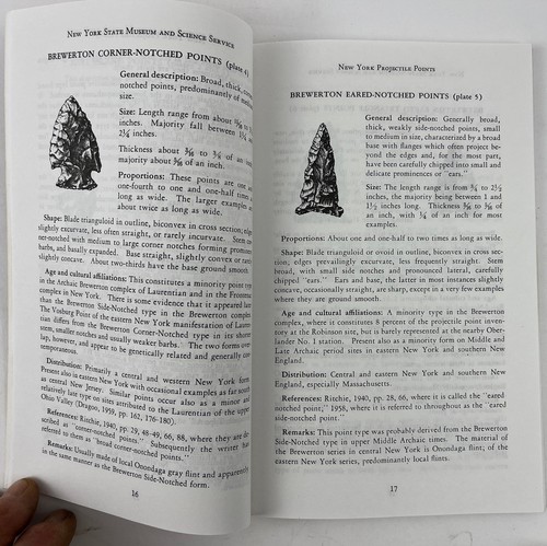 1997 New York Projectile Points A Typology & Nomenclature ArrowHeads NYS Museum - Imagen 3 de 14