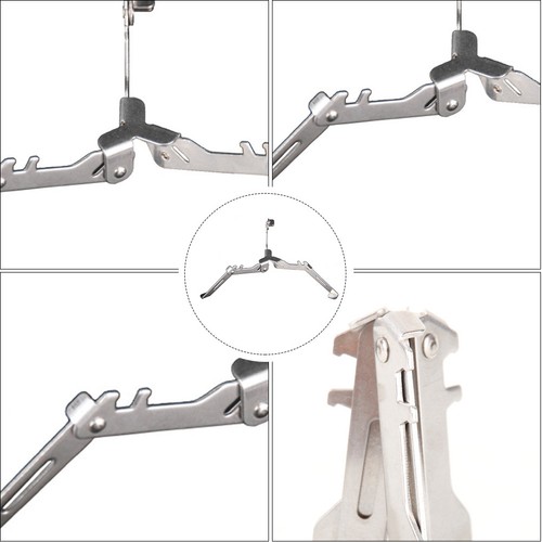Stainless Steel Camping Gas Tank Rack Fixed Bracket Outdoor 19.00x19.00x4.00 cm - Bild 10 von 12
