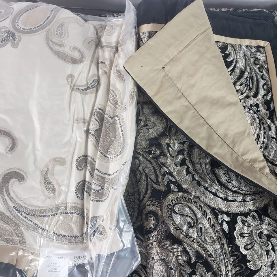 Juego de colcha Madison Park King 5 piezas edredón de cachemira fundas ropa de cama edredón de lujo Foto 4 de 4