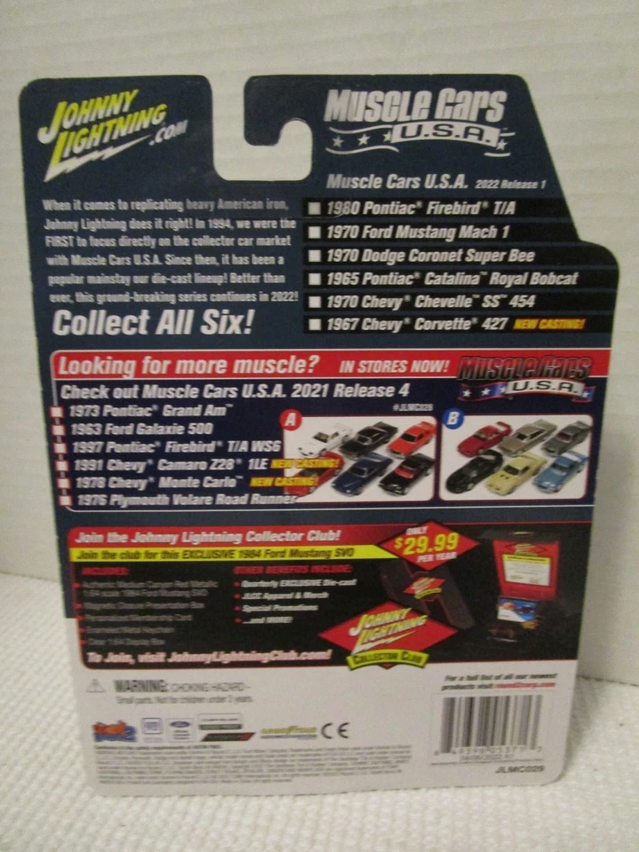 Johnny Lightning Muscle Cars EE. UU. 1970 Dodge Coronet Super Bee negro 1:64 edición limitada Foto 4 de 4