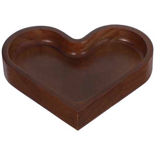 Solid Wood Love Candy Plate Decorative Serving Platter Heart Food Tray - Picture 11 of 12