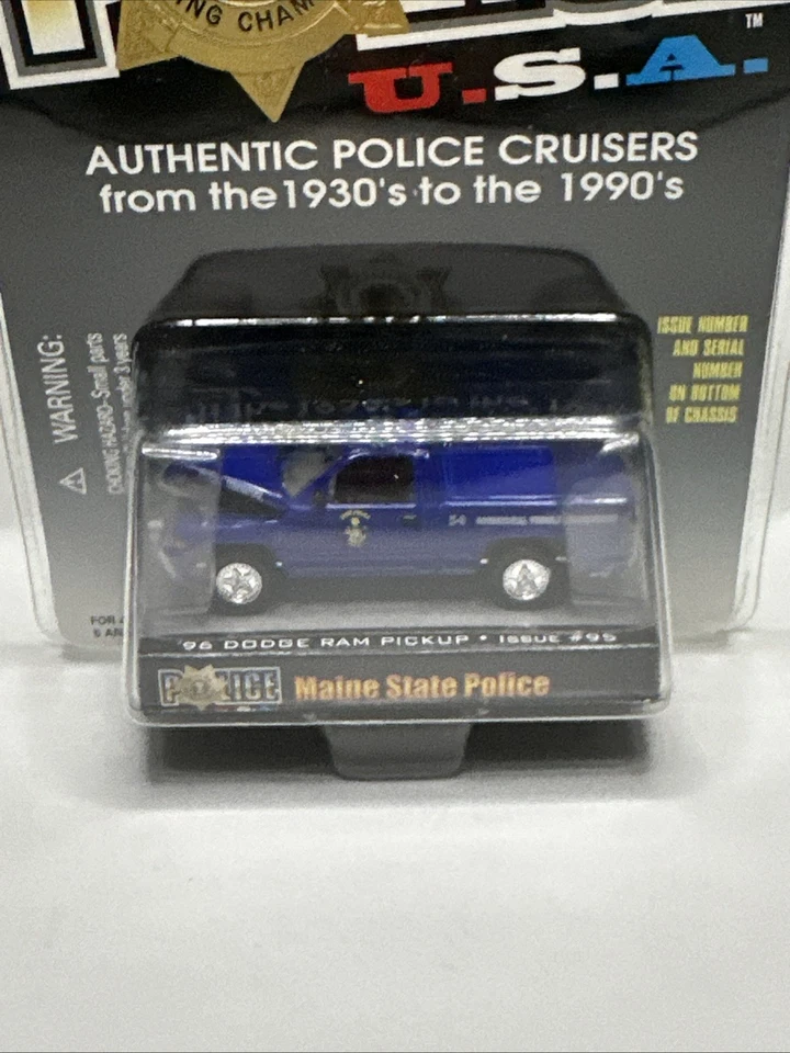 Racing Champions Police USA Maine State Police 96 Dodge Ram Pickup NEW - Image 2 of 4