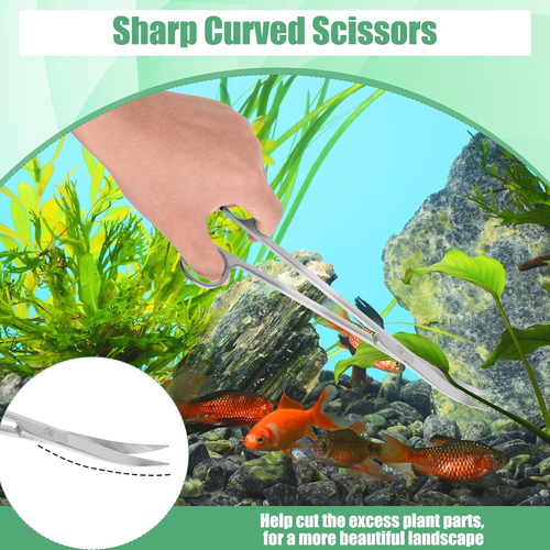 Aquarium Aquascape Tools Kit, 4 in 1 Anti-Rust Aquatic Plant Aquascaping Tool St - Picture 3 of 12