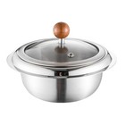  Koreanischer Kochtopf: Suppentopf aus Edelstahl mit Deckel, koreanische